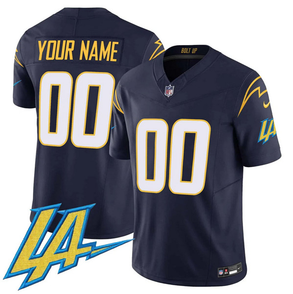 Men's Los Angeles Chargers ACTIVE PLAYER Custom Navy 2024 F.U.S.E. V2 Limited Stitched Football Jersey